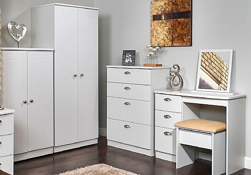 Victoria Bedroom Furniture - Choice of Colours with Oak Tops